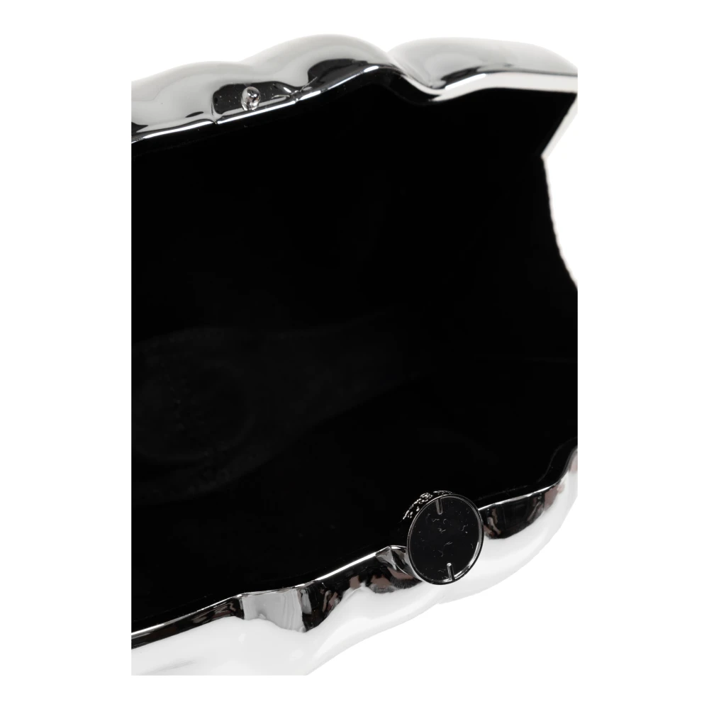 Cult Gaia Scrunch Clutch Gray Dames