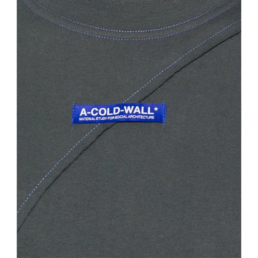 A-Cold-Wall Leigrijs Katoenen T-shirt met Logoprint Gray Heren