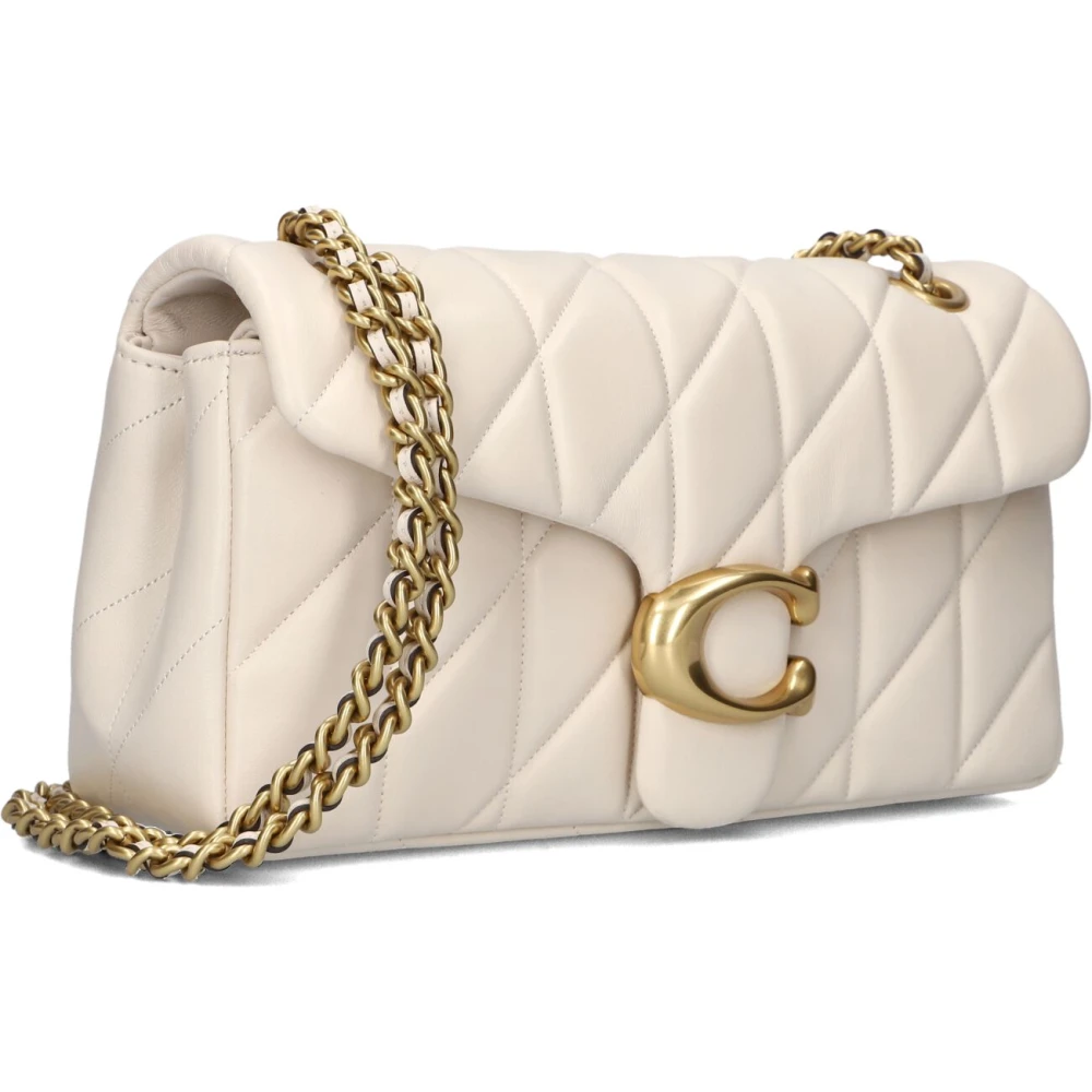 Coach Stijlvolle Witte Schoudertas Beige Dames
