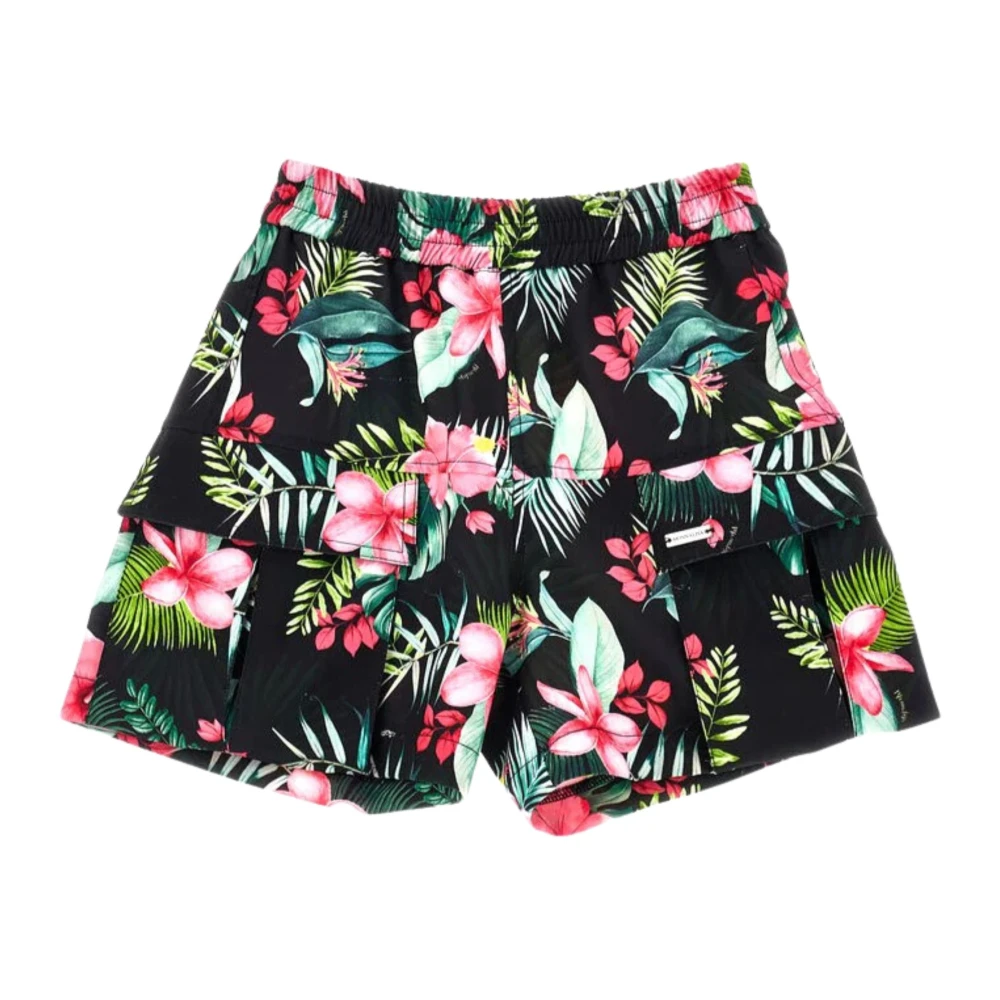 Monnalisa Blommig Elastisk Midja Shorts Black, Flicka