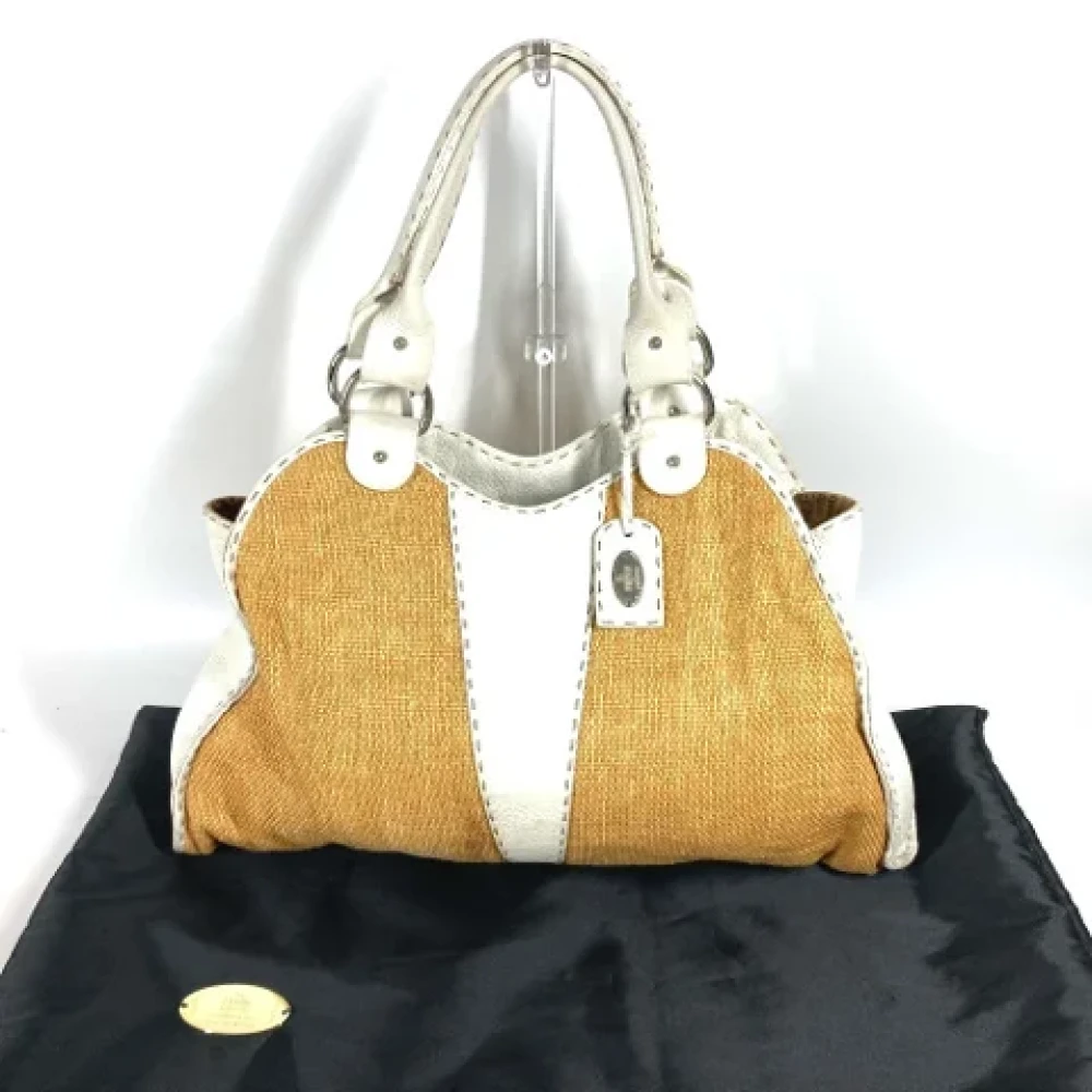 Fendi Vintage Pre-owned Fabric fendi-bags Beige Dames