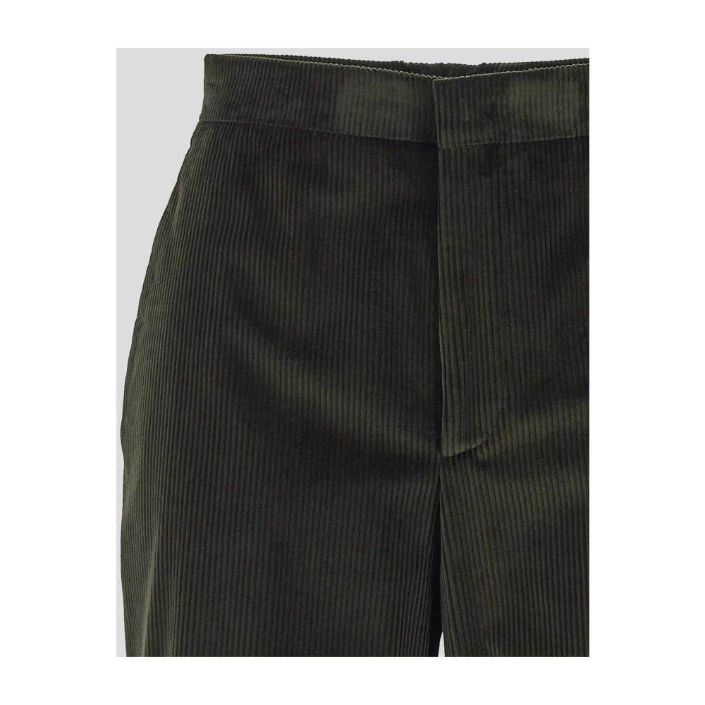 Tagliatore Wijde fluwelen broek Green Dames