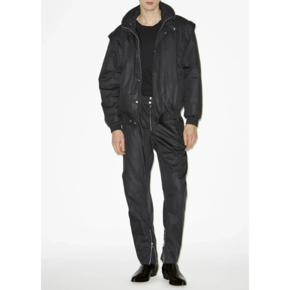 Isabel marant Katoenen blend jack met afneembare mouwen Black Heren