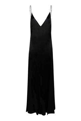 robe-noire-en-satin-de-soie-avec-col-en-v