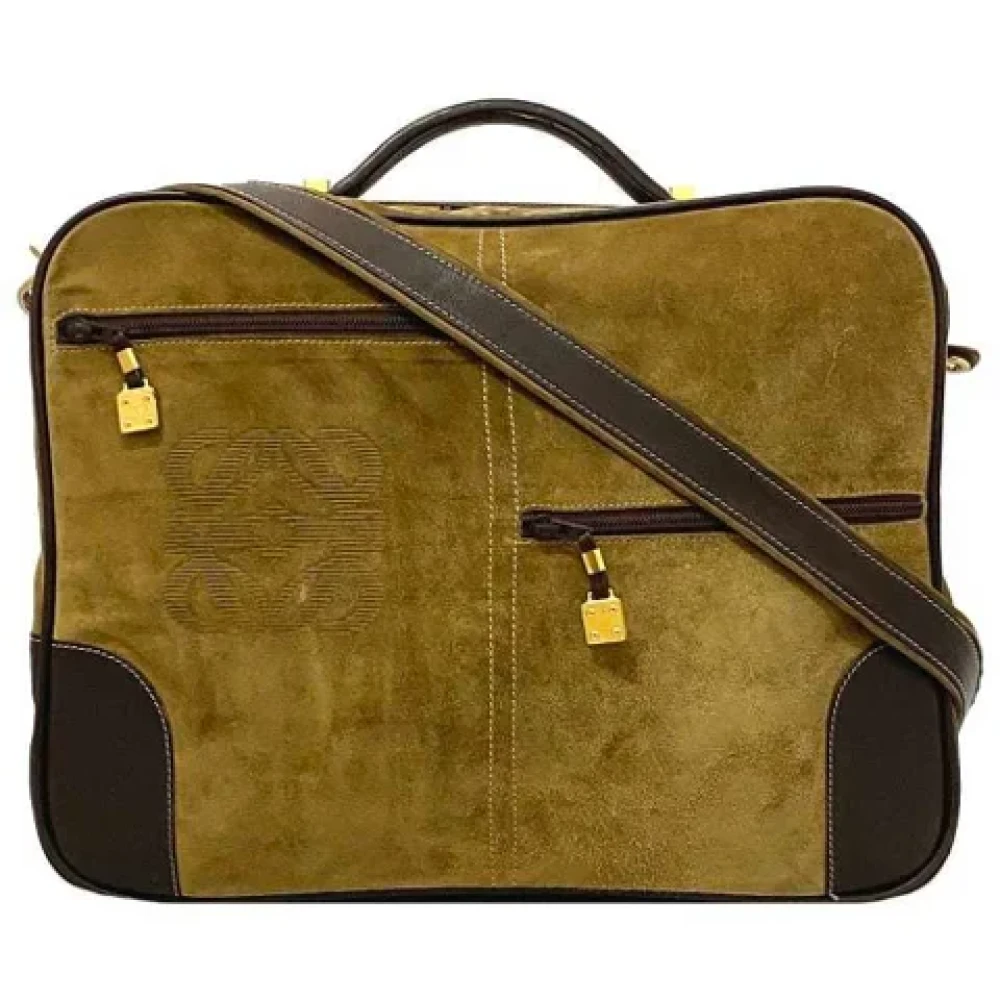 Loewe Pre-owned Fabric handbags Brown Dames