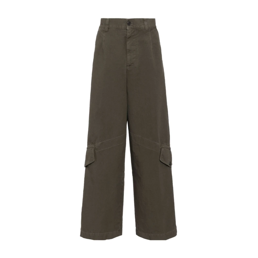 Dries Van Noten Ruimvallende waterafstotende katoenen broek Gray Heren
