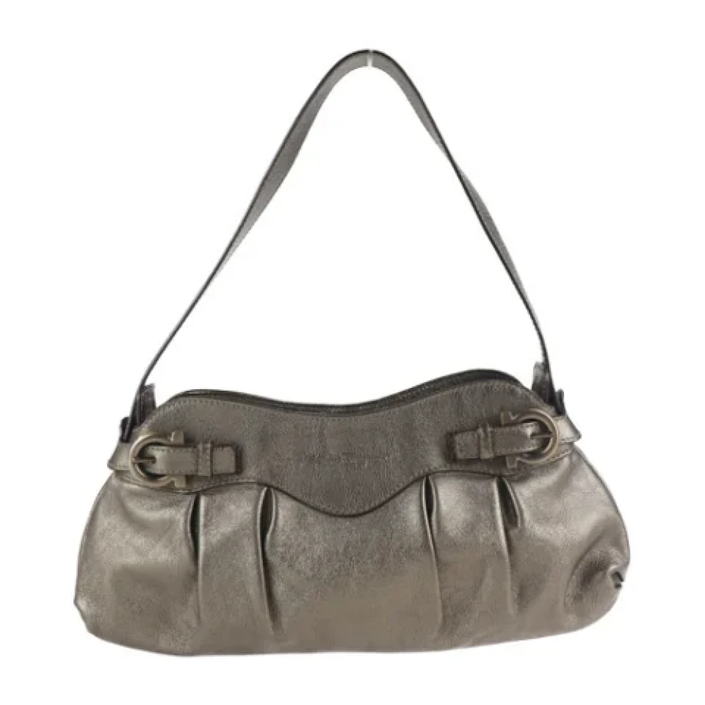 Salvatore Ferragamo Pre-owned Fabric shoulder-bags Gray Dames