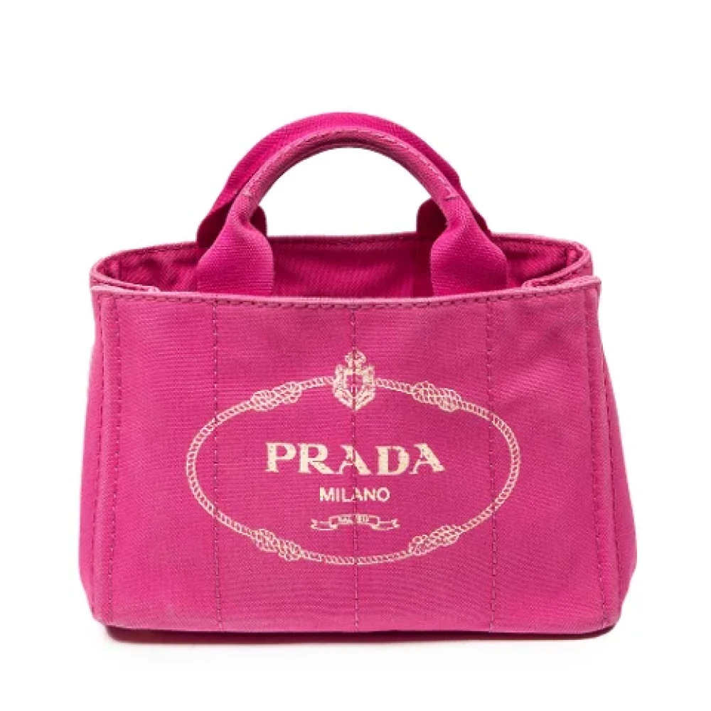 Prada Vintage Pre-owned Canvas prada-bags Pink Dames