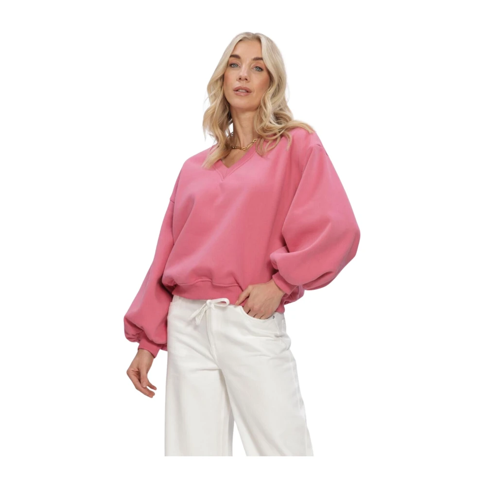 Ydence Vrouw Roze Hoodies & Sweatvesten Dames, L, Katoen, Sweater Kyomi