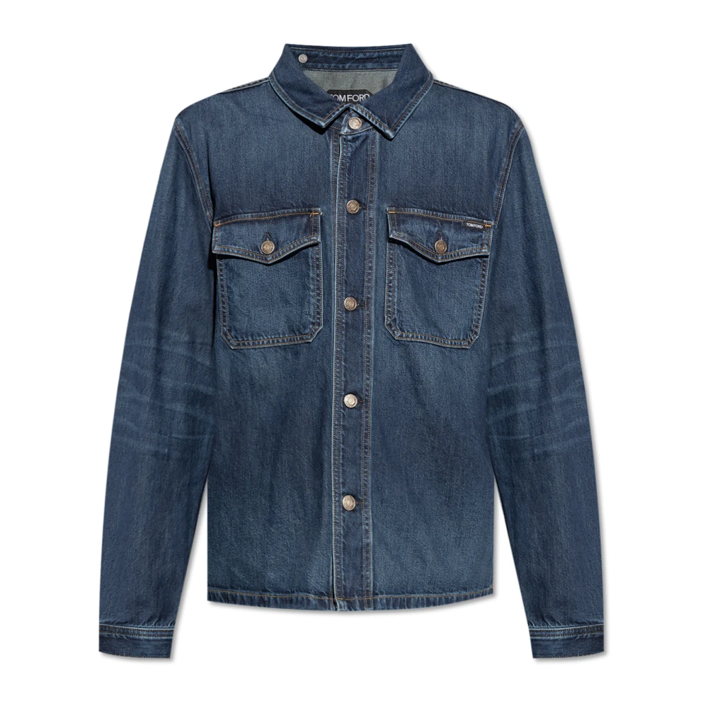 Tom Ford Denim overhemd Blue Heren