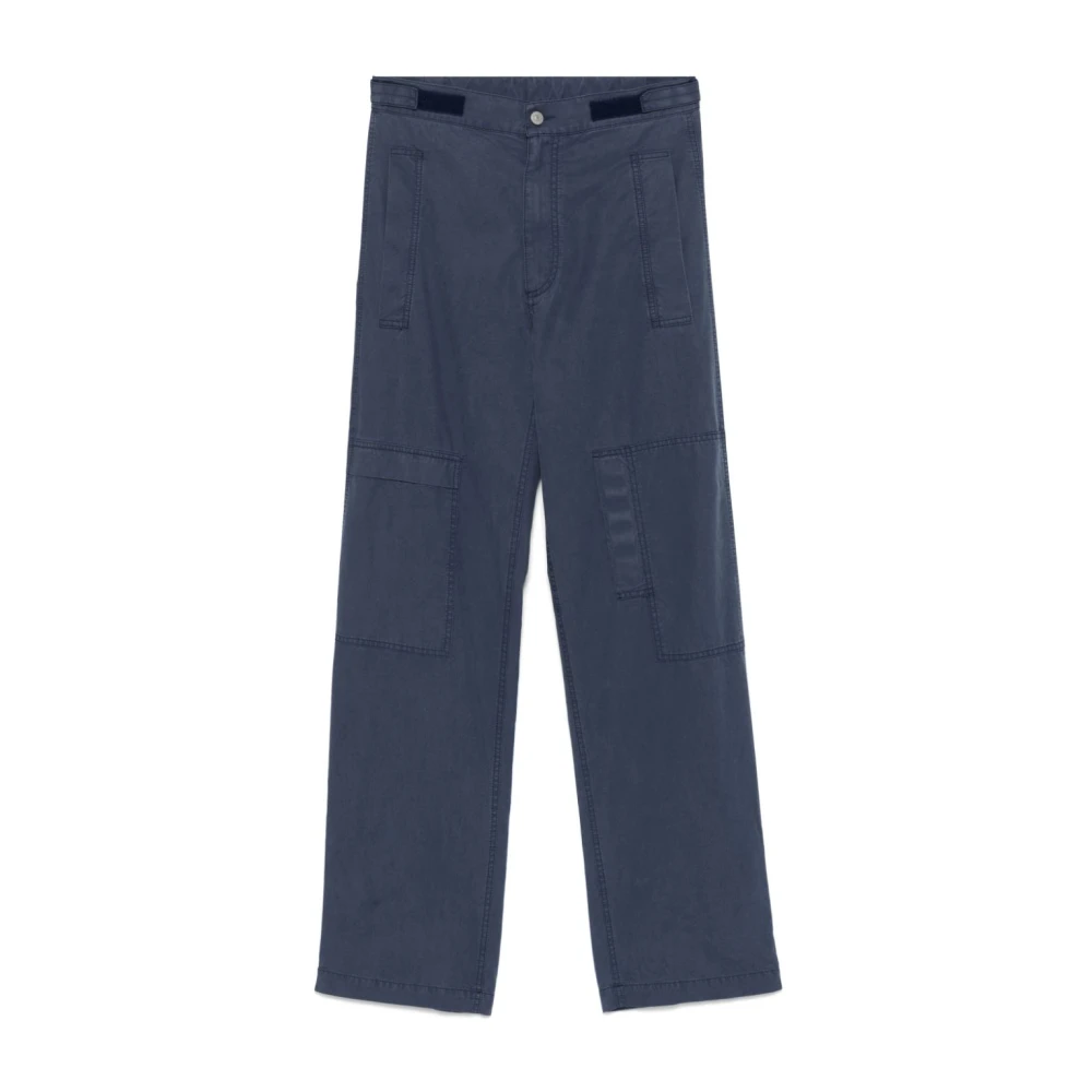 MM6 Maison Margiela Straight Leg Pants Blue Heren