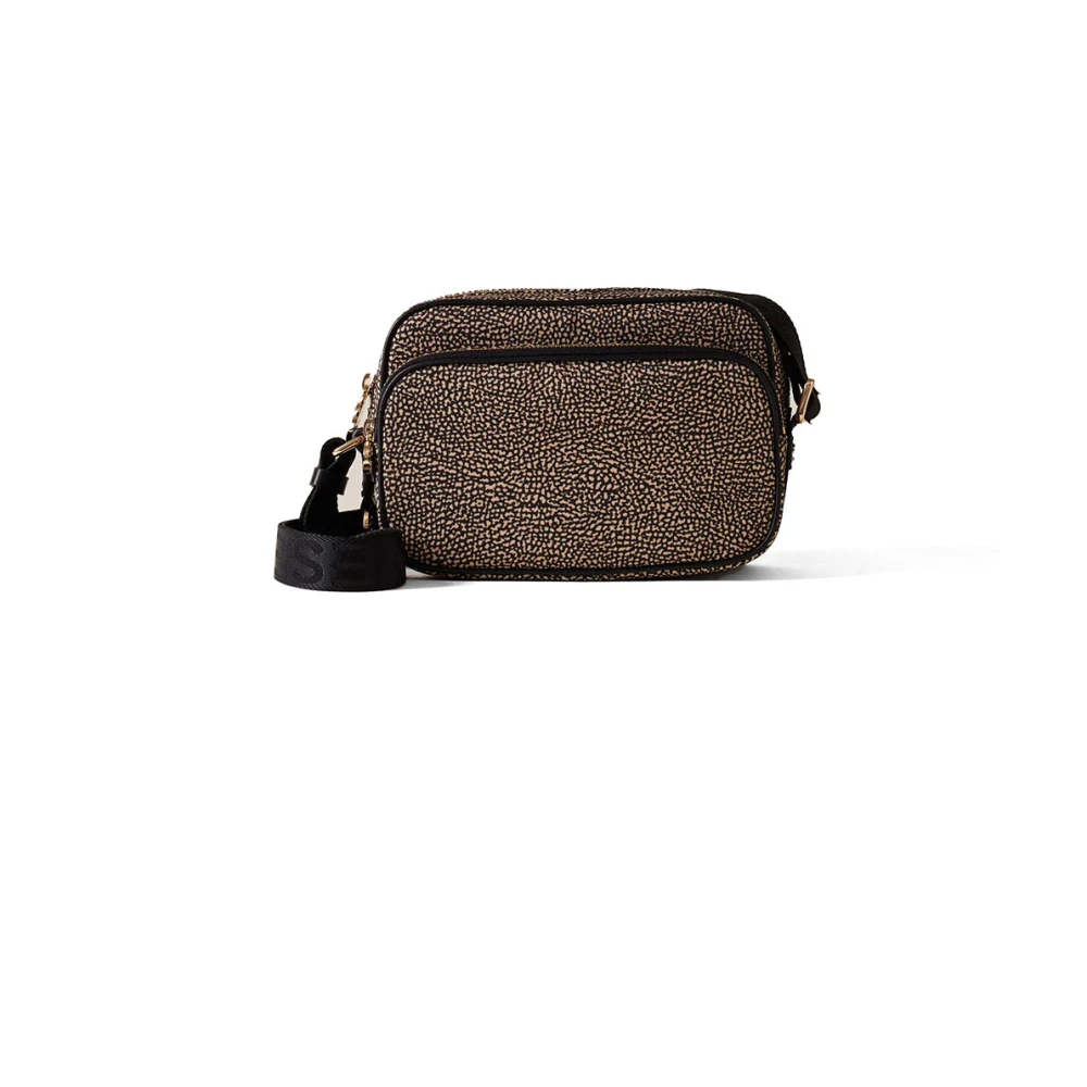 Borbonese Women's Brown Geometric Eco Line Shoulder Bag - Cross Body Bags - One Size - Bags