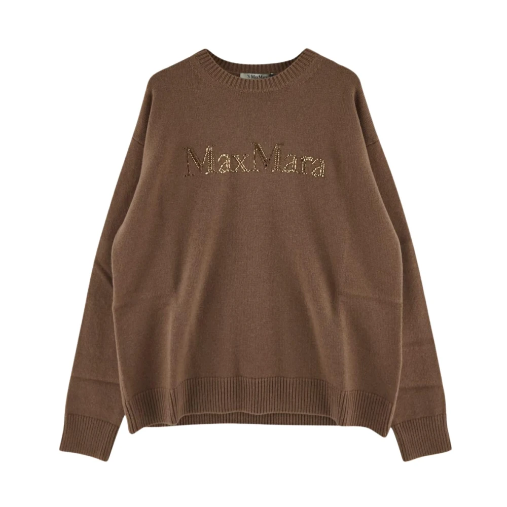 Max Mara Wollen Gebreid Brown Dames