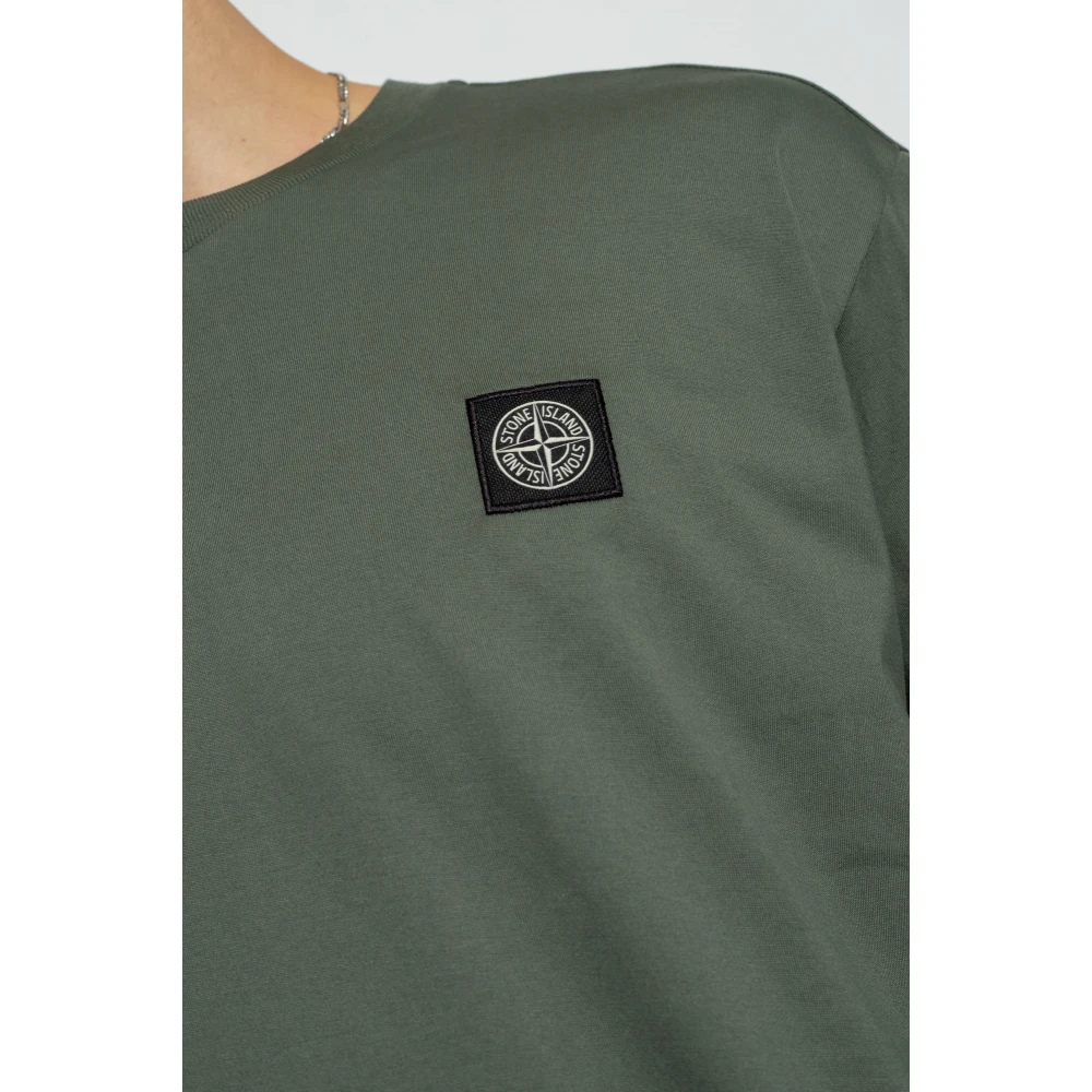 Stone Island T-shirt met lange mouwen Green Heren