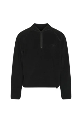 Teddyfleece-tröja med halv dragkedja