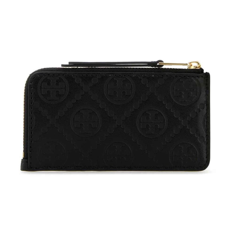 TORY BURCH Monogram Kaarthouder van Zwart Leer Black Dames