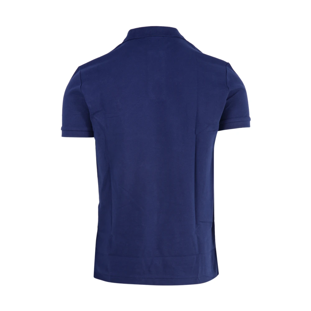 Ralph Lauren Navy Blauw Kort Mouw Gebreid Blue Heren