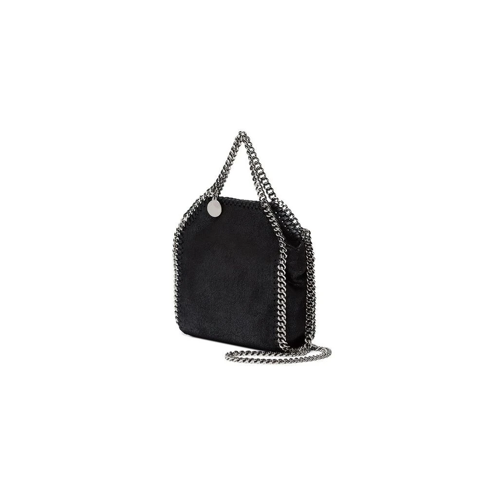 Stella Mccartney Chique Zwarte Whipstitch Kleine Tote Black Dames