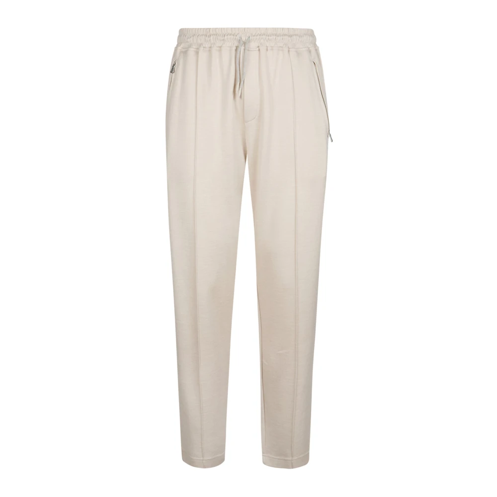Eleventy Herr Beige Byxor M, Bomull, Pantalone Nervatura