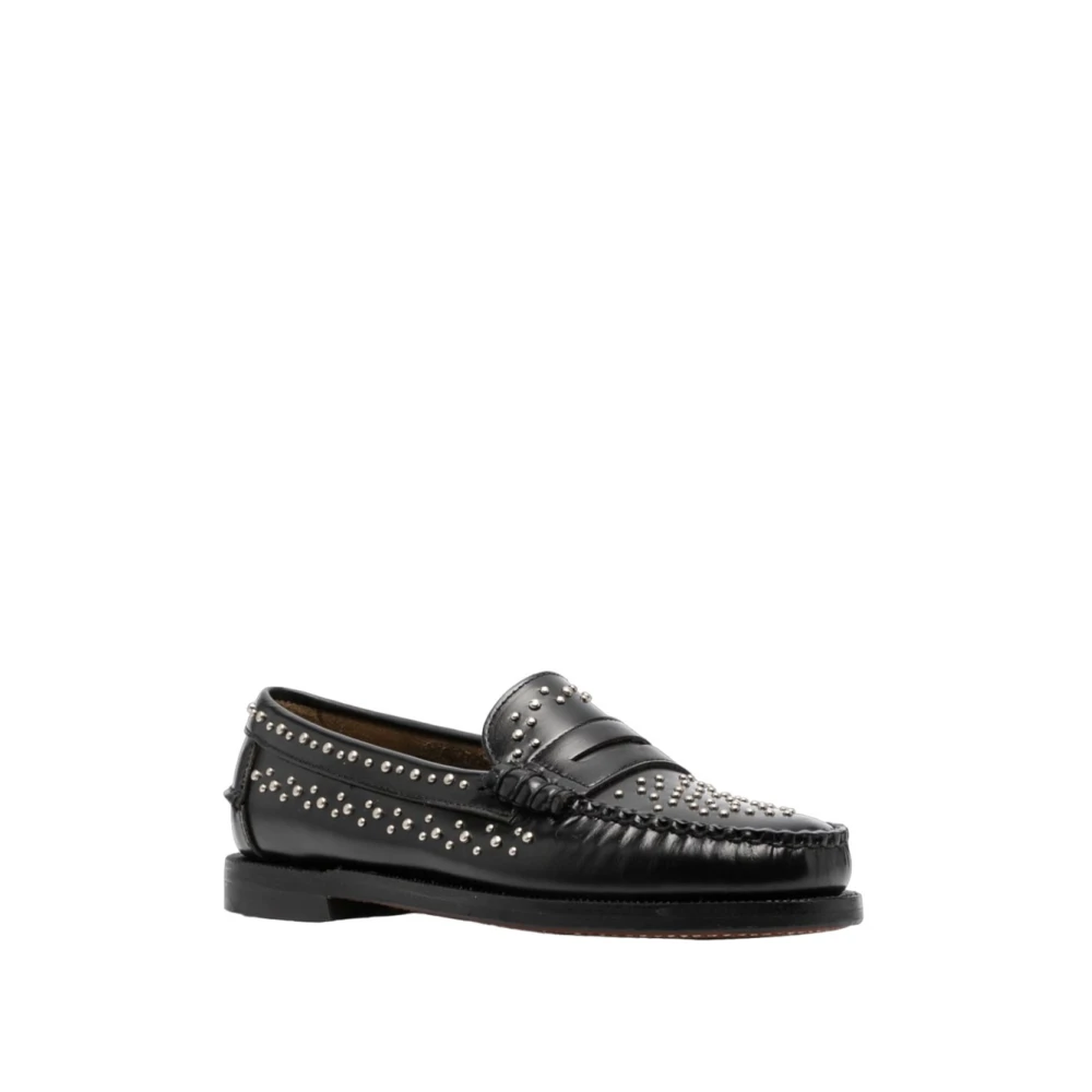 Sebago Women's Black Loafers "Dan Studs" - Image 2