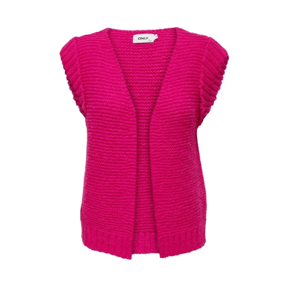 Only Fuchsia Purple Open Cardigan | Freewear Roze Pink Dames