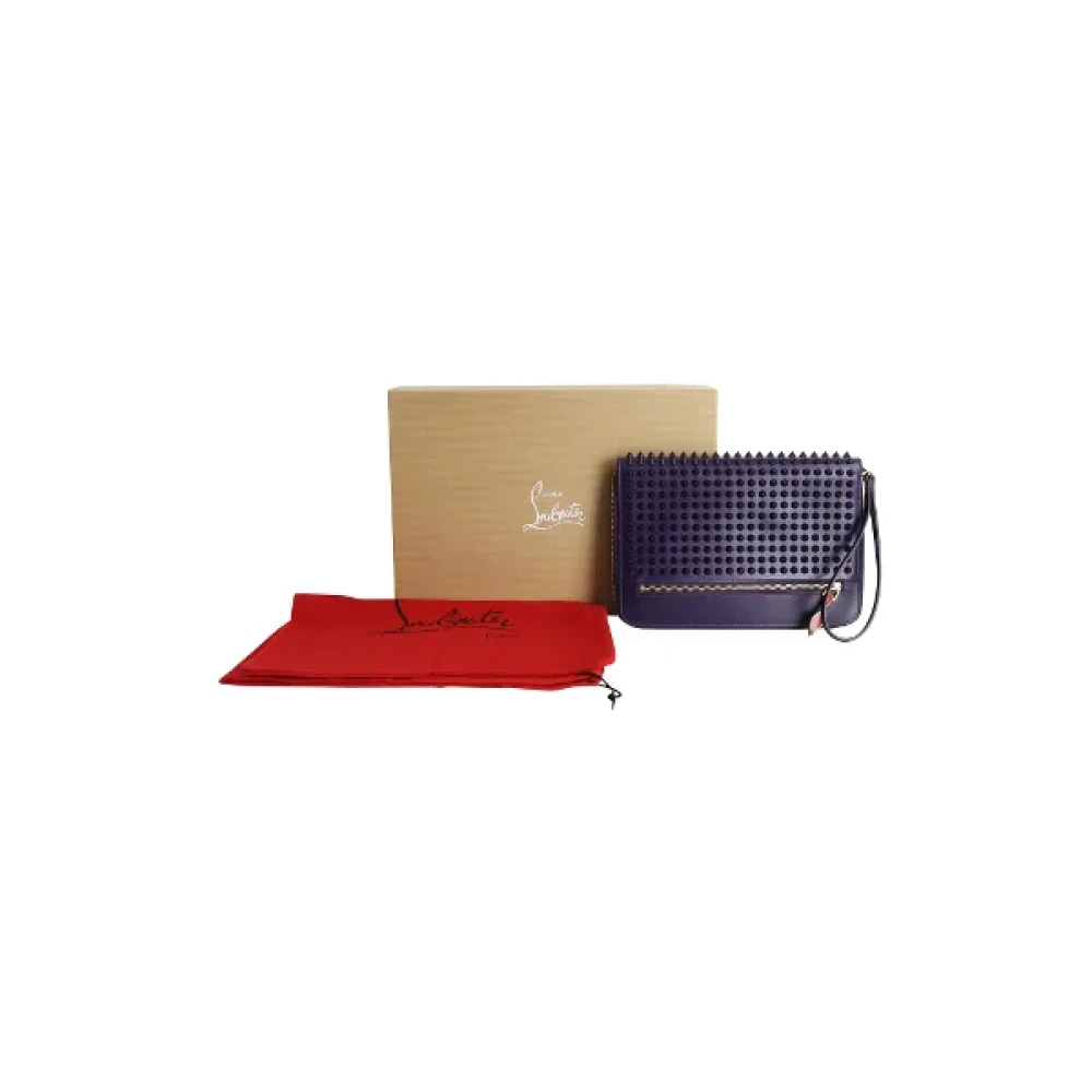Christian Louboutin Pre-owned Leather wallets Purple Dames