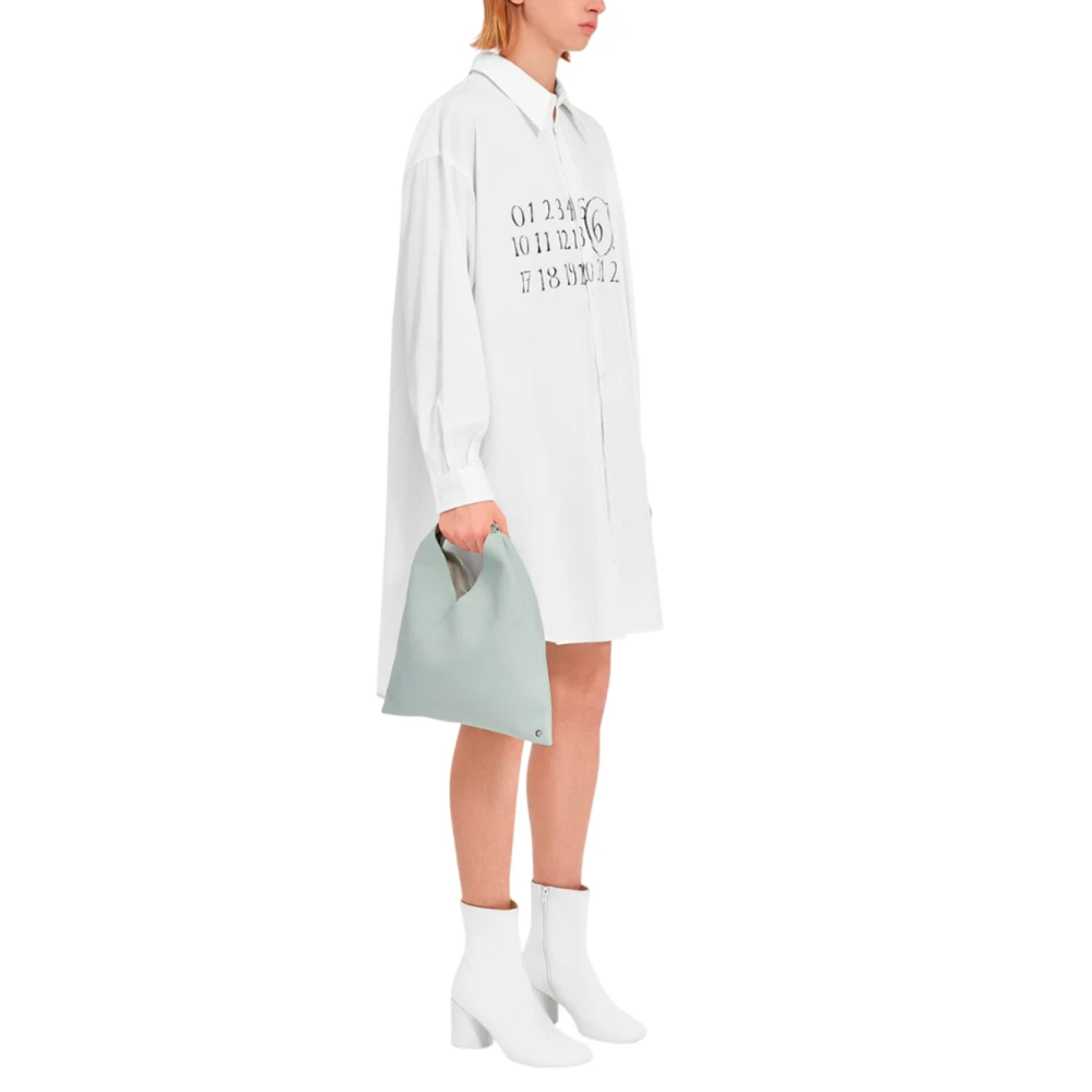 MM6 Maison Margiela Moderne witte katoenen overhemdjurk White Dames