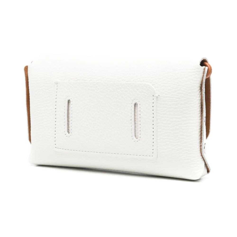 Zanellato Witte Leren Clutch Tas White Dames
