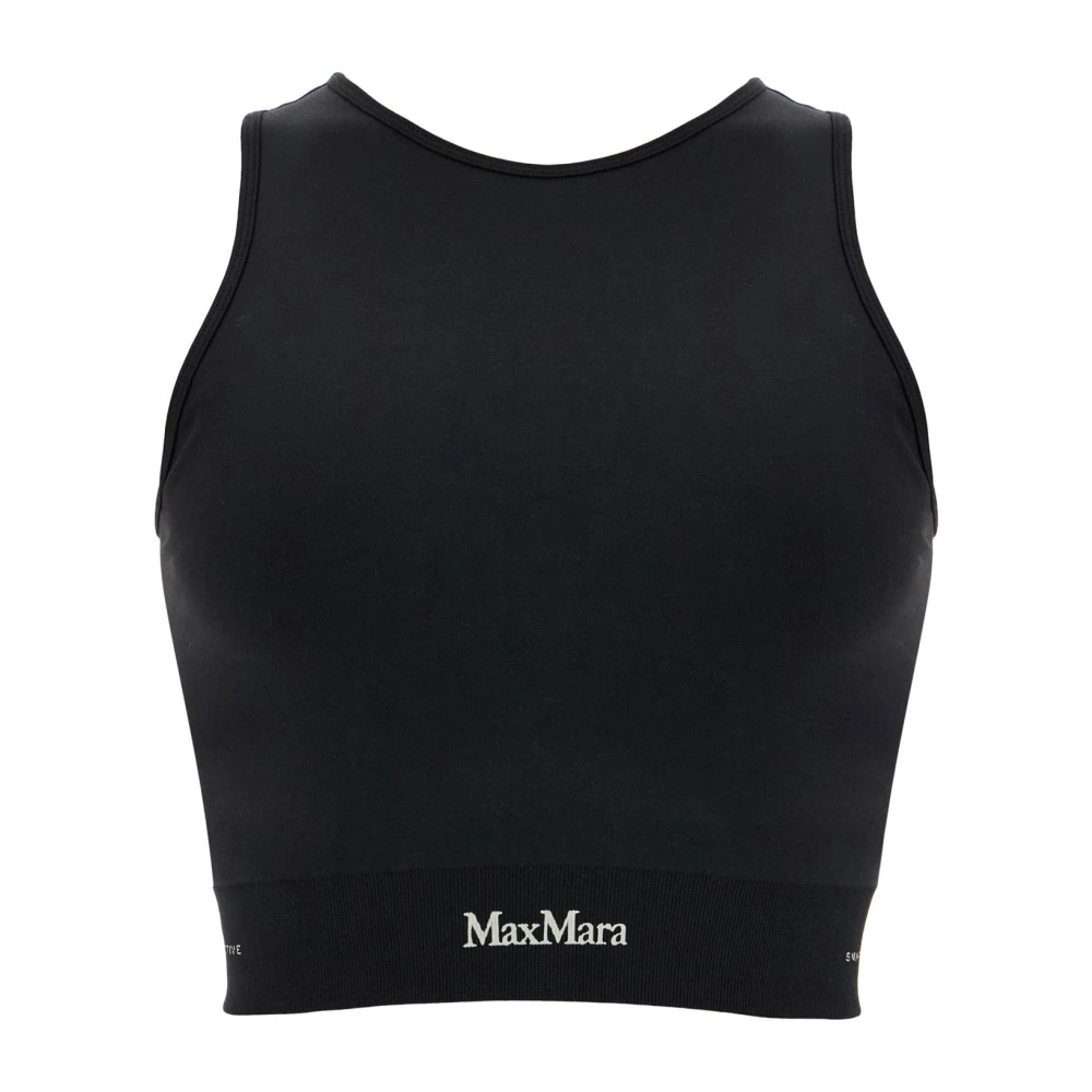 Max Mara Sporty 'Urago Crop Top Black Dames