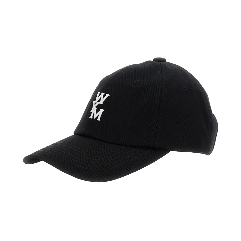 Wooyoungmi Zwarte Logo Baseballpet Katoen Man Black Heren