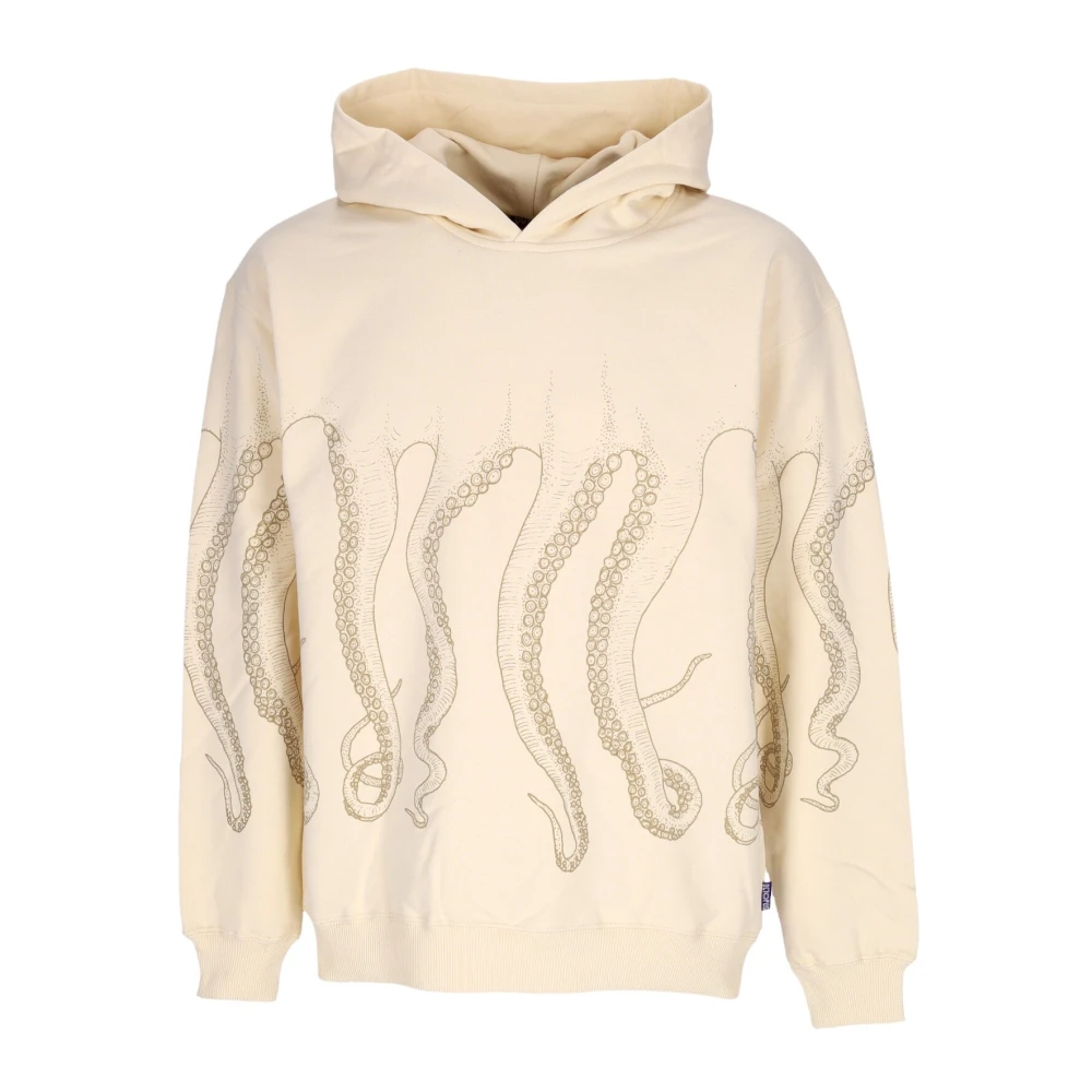 Octopus Men's Beige Outline Hoodie Lightweight Sweatshirt - Hoodies - Xl - Sweatshirts & Hoodies