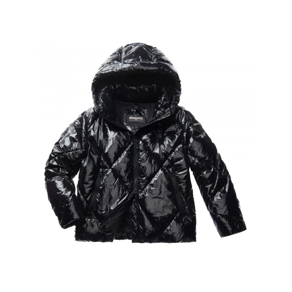 Blauer Zwarte Jassen Aw24 Modelhoogte 178cm Black Dames
