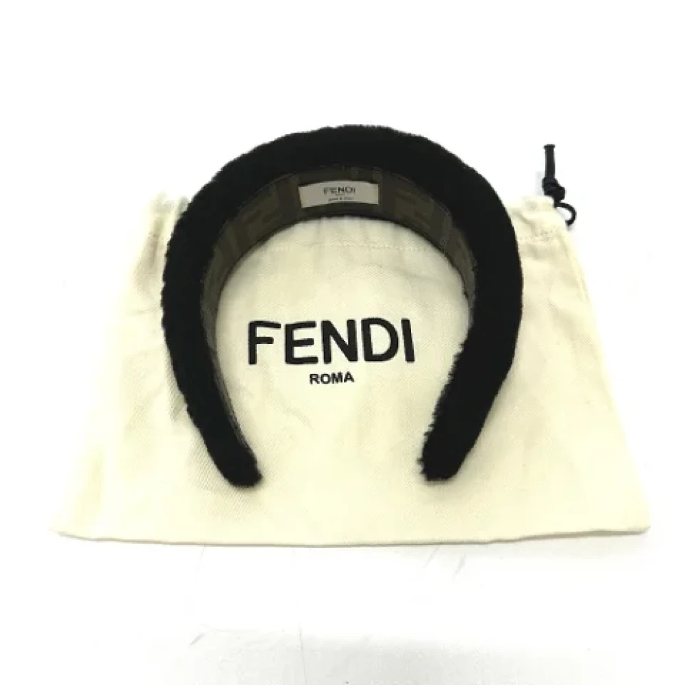 Fendi Vintage Pre-owned Fabric hair-accessories Black Dames