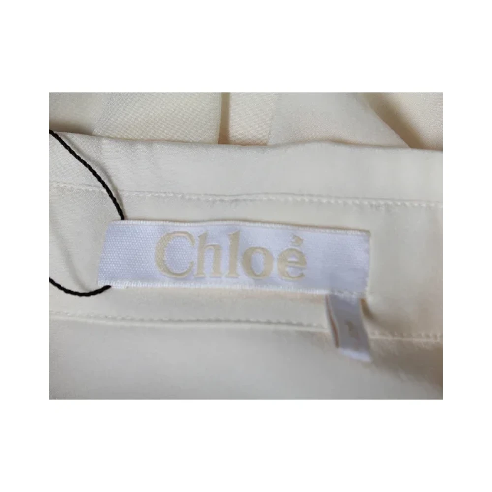 Chloé Pre-owned Silk tops Beige Dames