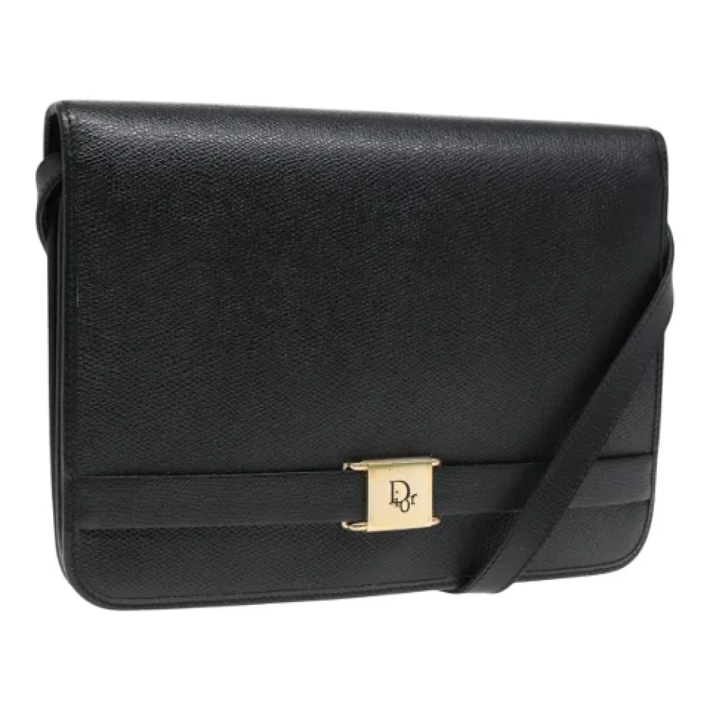 Dior Vintage Pre-owned Leather dior-bags Black Dames