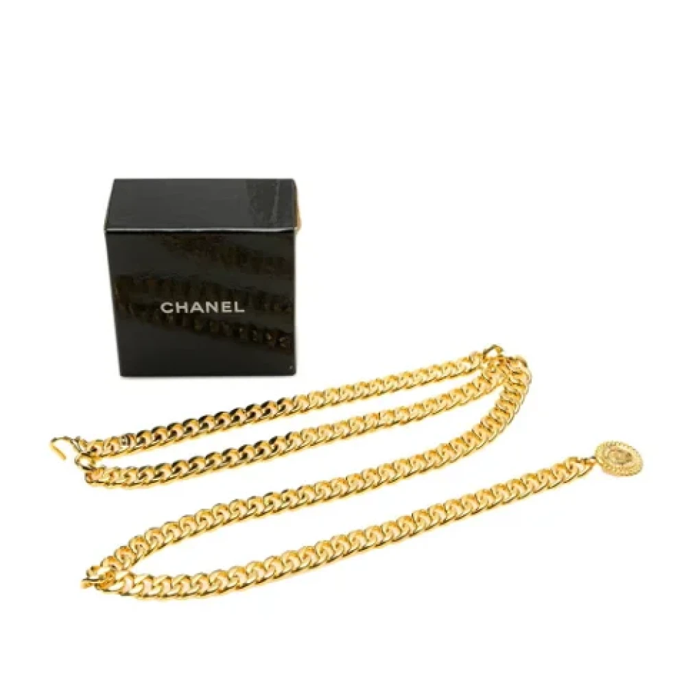Chanel Vintage Pre-owned Metal belts Yellow Dames