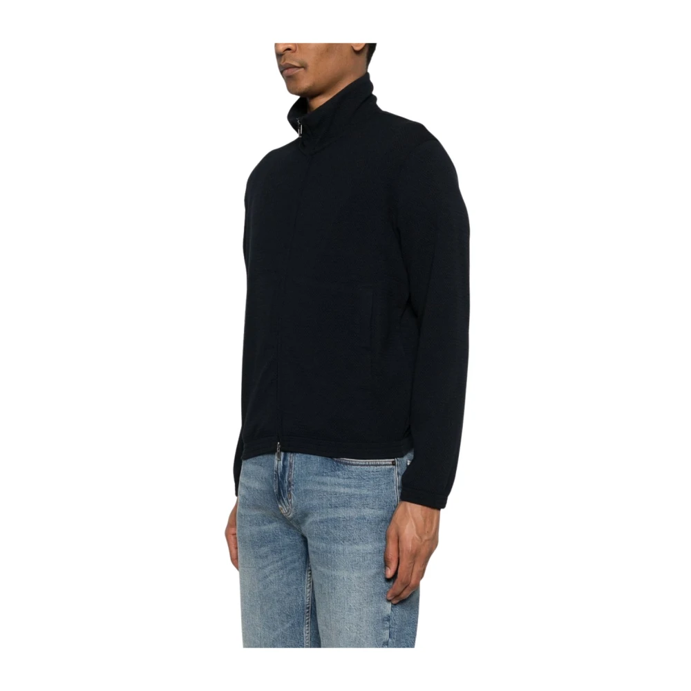 Emporio Armani Mannelijk Blauw Hoodies & Sweatvesten Heren, 3XL, Capsule Sweaters