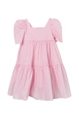 pink-cotton-dress-with-puff-sleeves