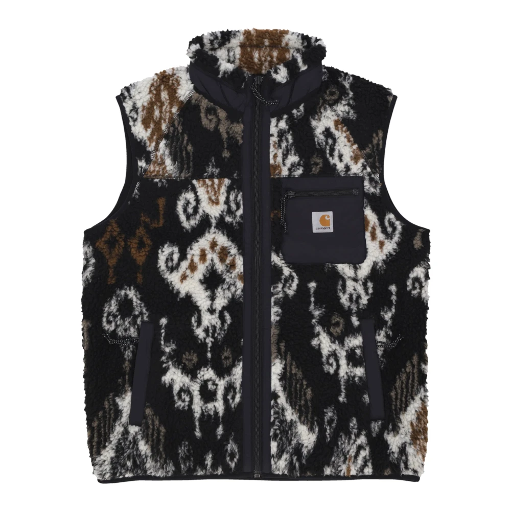 Carhartt WIP Zwarte Jacquard Mouwloze Vest Voering Black Heren