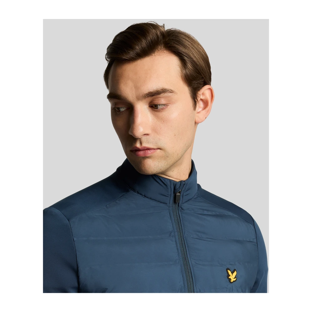 Lyle & Scott Jassen Hybrid Gewatteerd Volledige Rits Golfjas Blue Heren