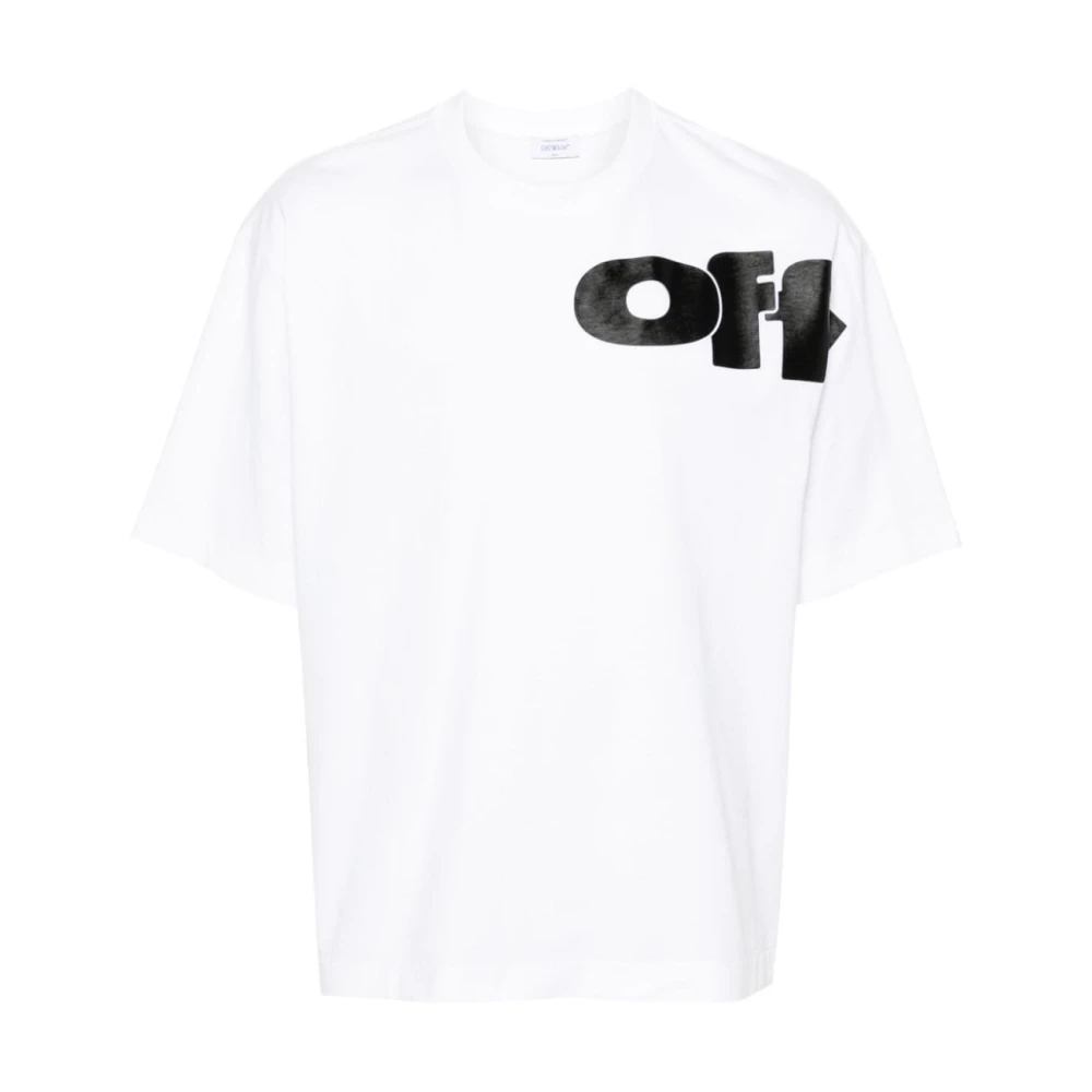 Off White Witte katoenen T-shirt White Heren