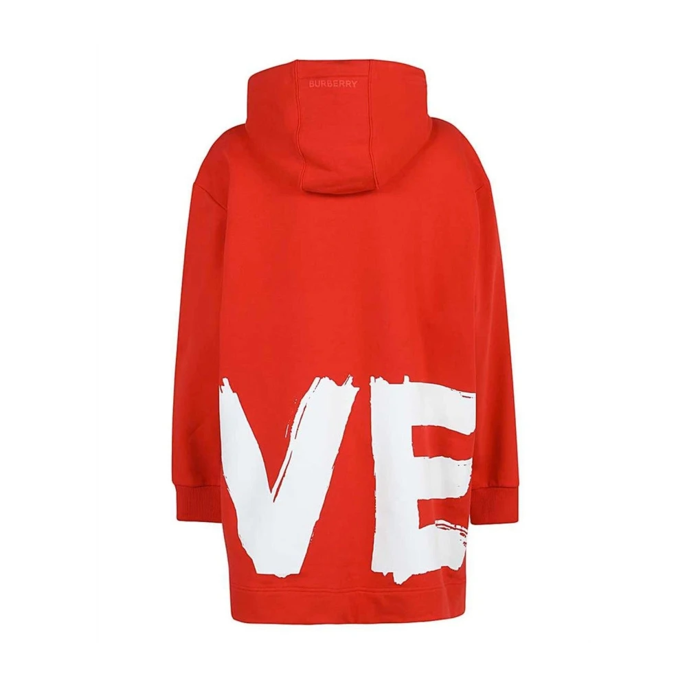 Burberry Rode Love Hooded Sweatshirt Aw23 Red Heren