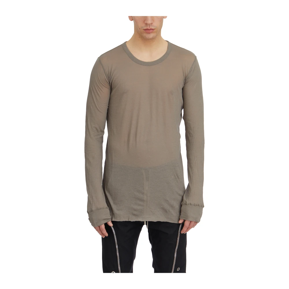 Rick Owens Långärmad Basic T-shirt Gray, Herr