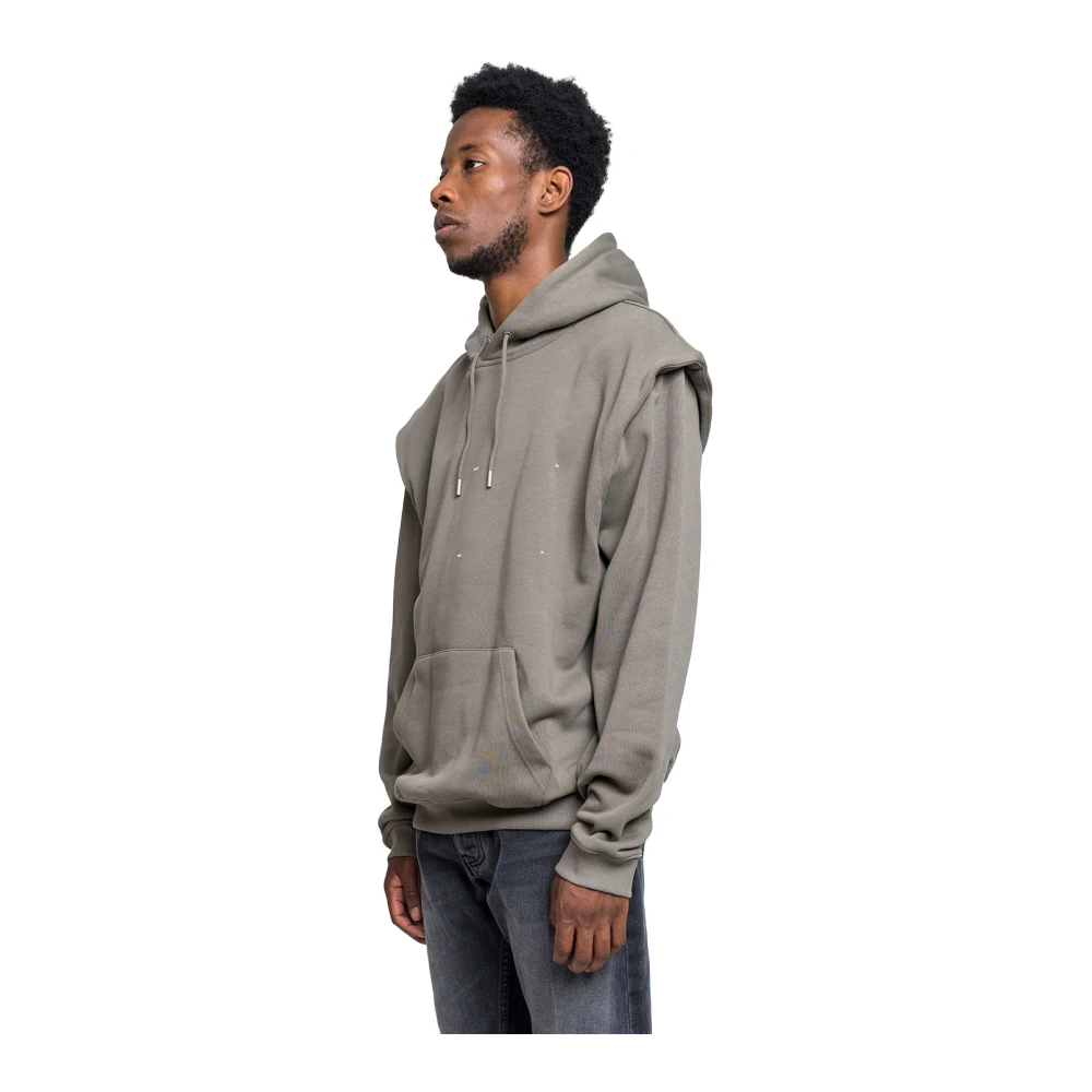 Heliot Emil Minimalist Logo Hoodie Dusty Green Heren