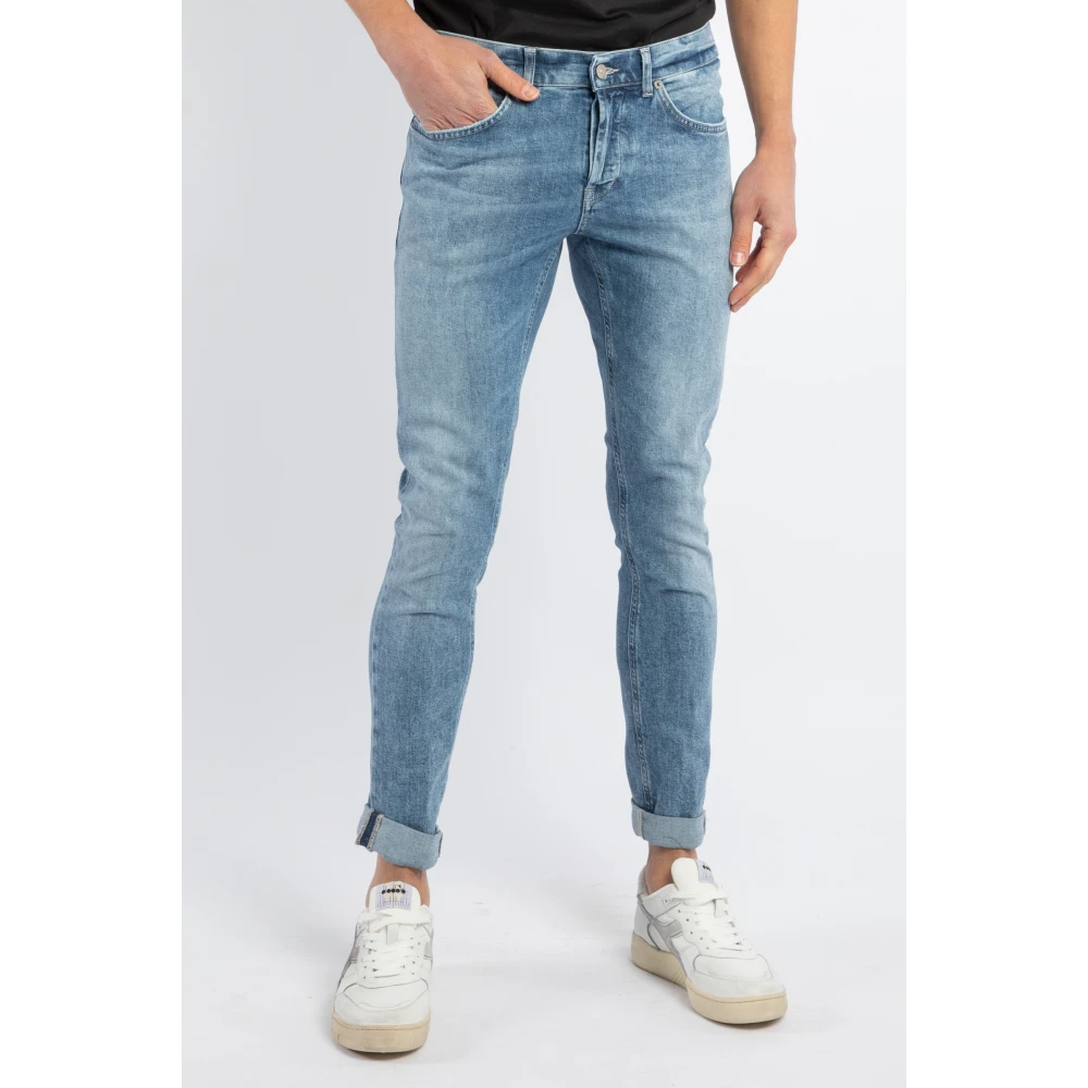 Dondup Blauwe Skinny Fit Jeans Blue Heren