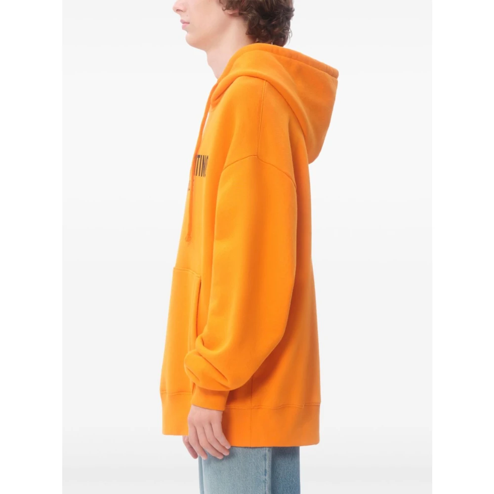 Valentino Oranje hoodie met logoprint Orange Heren