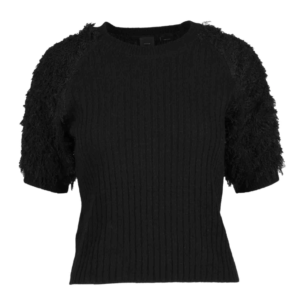 Pinko Zachte Gebreide Trui Mix Black Dames