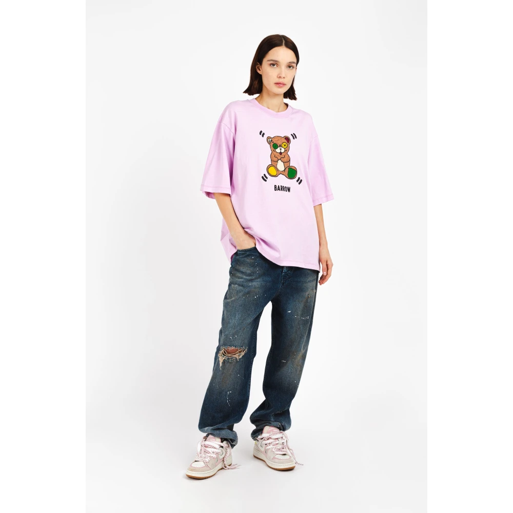 Barrow T-shirt met print Purple Unisex