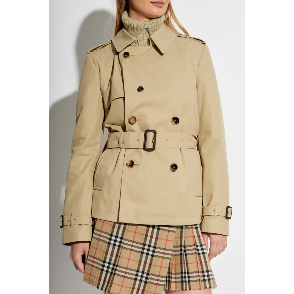Burberry Korte trenchcoat Green Dames