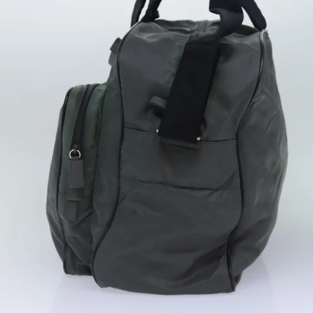 Prada Vintage Pre-owned Fabric travel-bags Gray Dames
